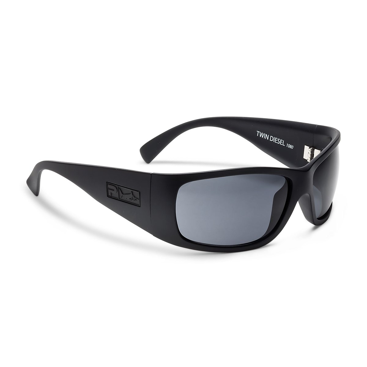 Pelagic TWIN DIESEL Sunglasses Matte Black Grey Lens